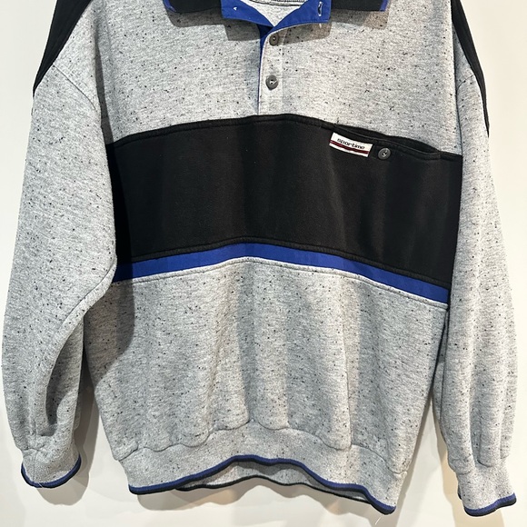Sportime Actionwear Other - Vintage Sportime Actionwear Pullover Sweatshirt Polo Collar Colorblock L